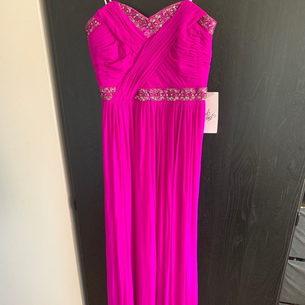 Magenta Dress Strapless